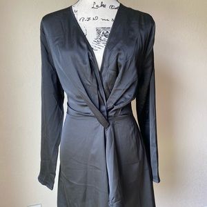 Satin Wrap Dress | PrettyLittleThing